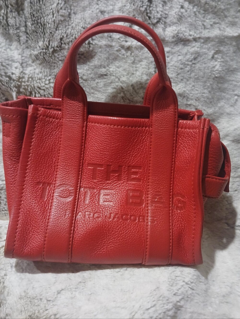 Marc Jacobs Red Leather Mini Tote Bag